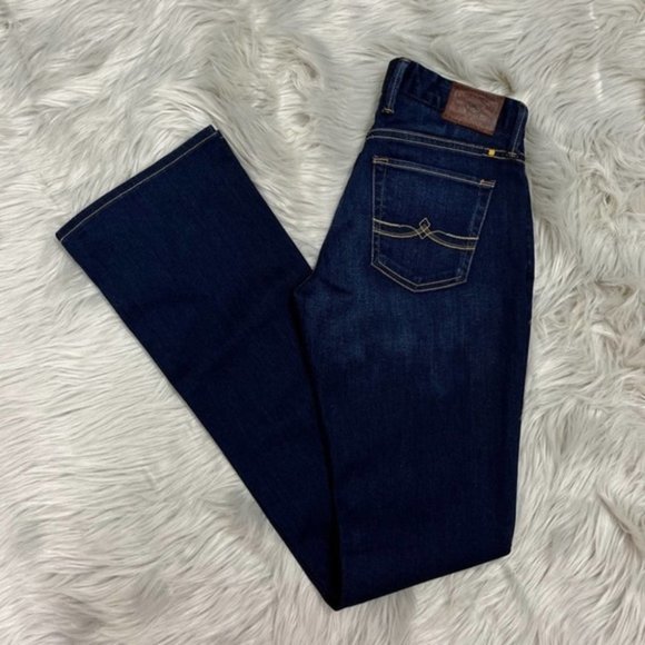 Lucky Brand The Sweet Jean Boot Mid Rise Dark Wash - Picture 2 of 10
